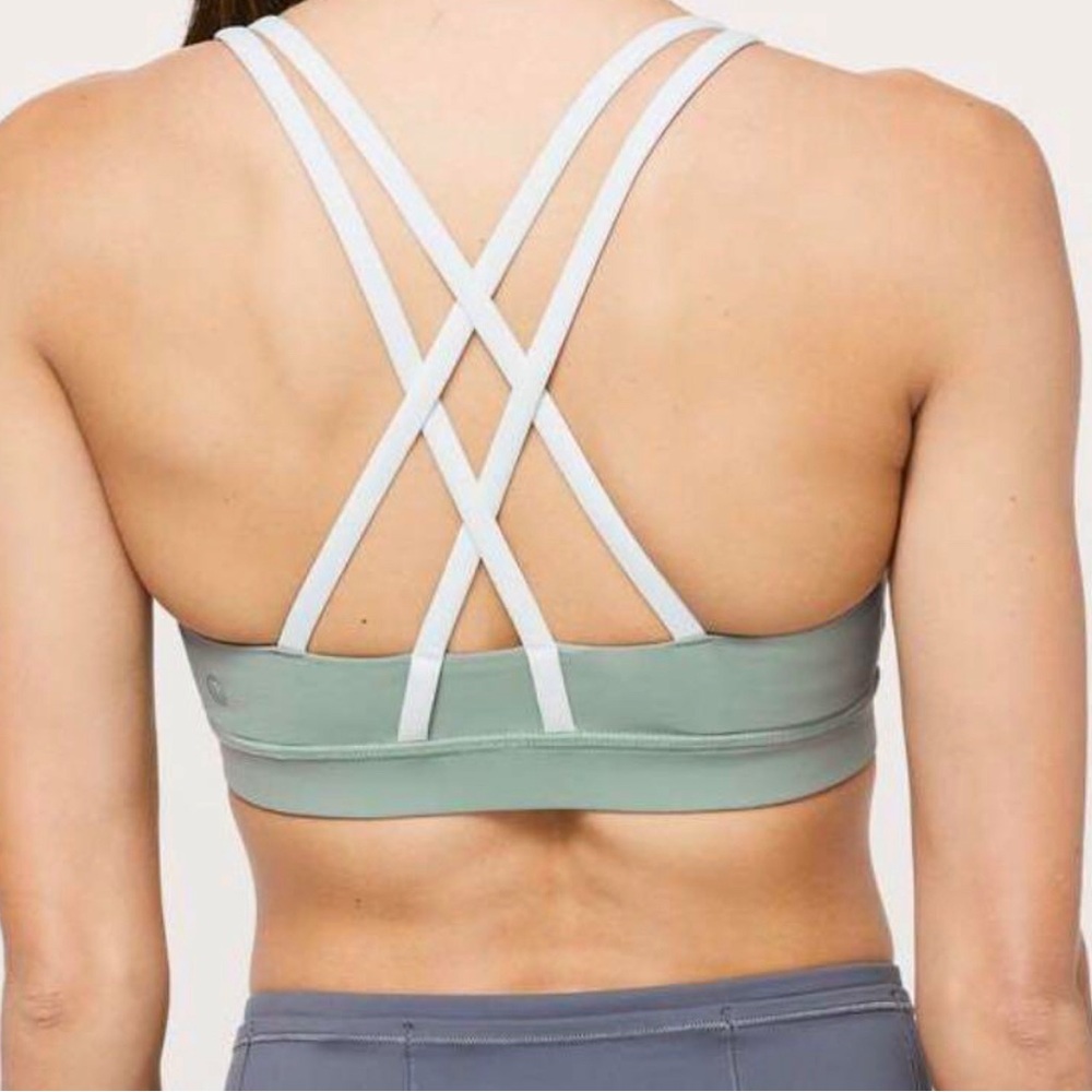 Lululemon Energy Sports Bra Crisscross Strappy Workout Gym Womens 4 No Pads